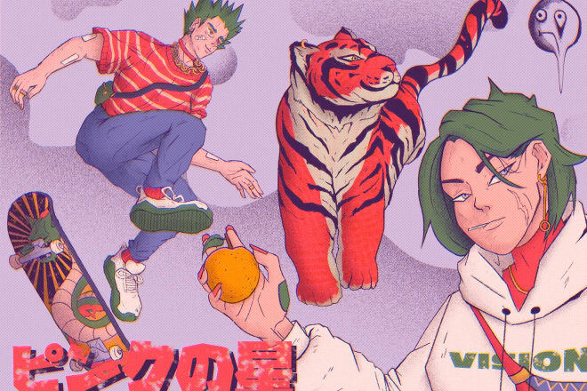 I will create seinen anime style illustration for you