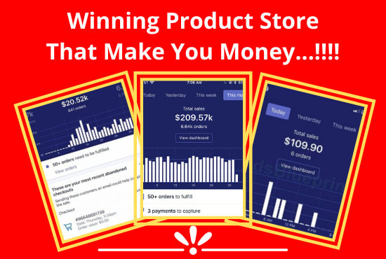 I will create winning product shopify store for make money online