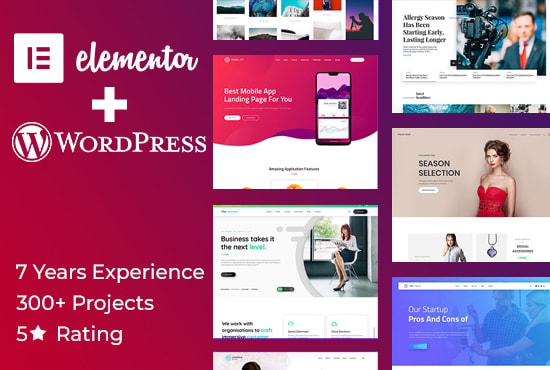 I will create wordpress website, landing page in elementor pro