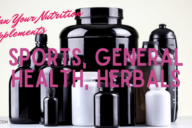 I will create your nutrition supplement plan