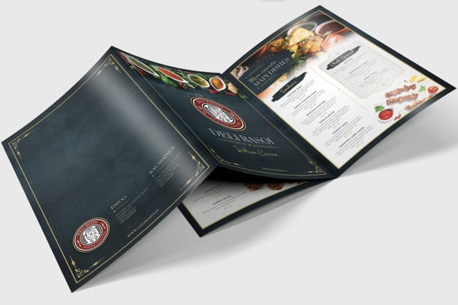 I will creative restaurant menu design