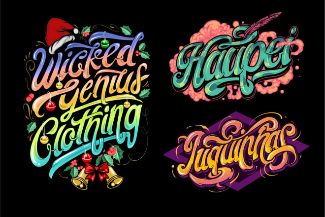 I will customized hand lettering logo, tshirt, music