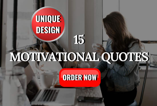 I will design 15 motivational image quotes picture quotes with logo