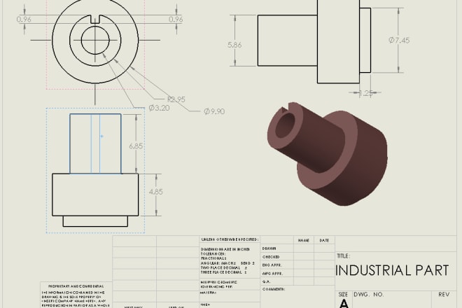 I will design 2d drawing and 3d cad model in autocad and solidworks