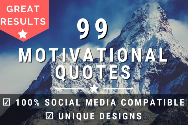 I will design 99 motivational quotes with your logo