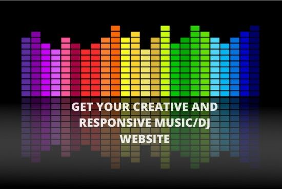 I will design a creative and responsive website for artists, dj and music producers
