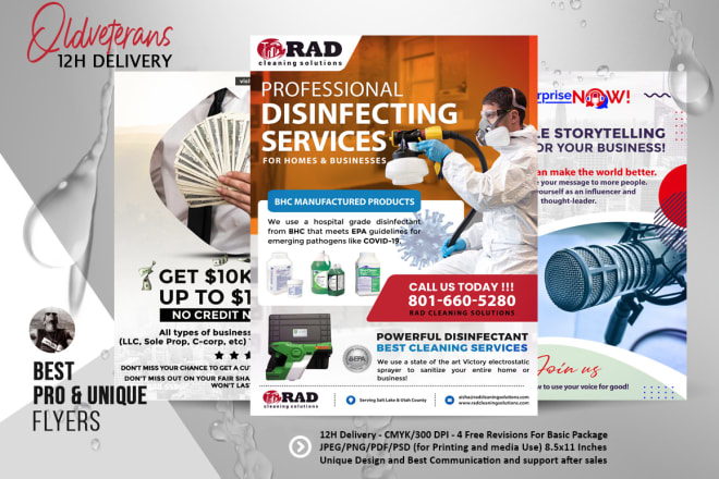 I will design a creative brochure flyer poster for all job sectors