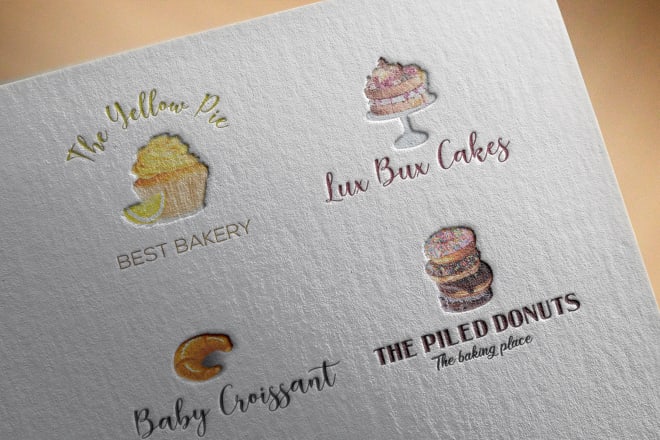 I will design a fascinating minimal bakery logo