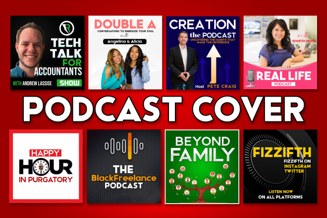 I will design a luxury and best podcast cover art and podcast cover