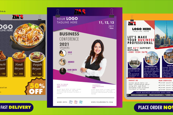 I will design an eye catching poster banner professionally