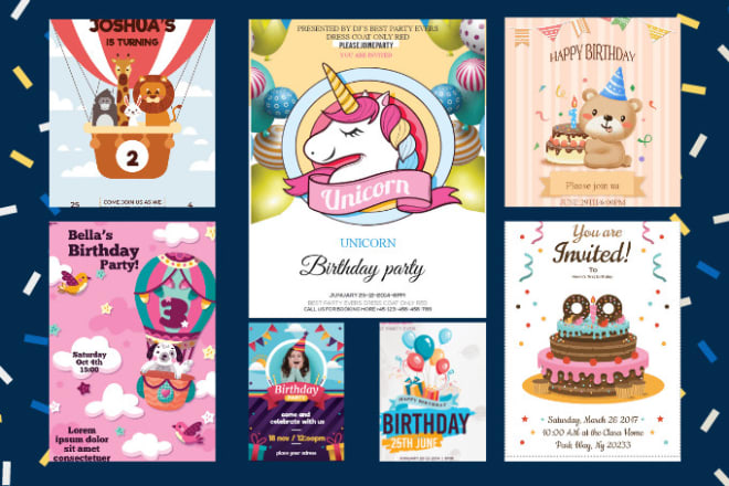 I will design birthday invitation, birthday card