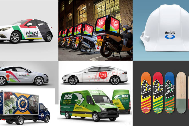 I will design car truck caravan bus trailer vehicle bike helmet sticker, wrap, branding