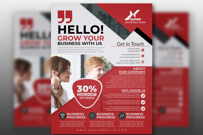 I will design company flyer, postcard, banner, and cover