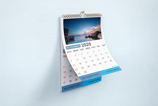 I will design custom desk or wall or online calendar and planner