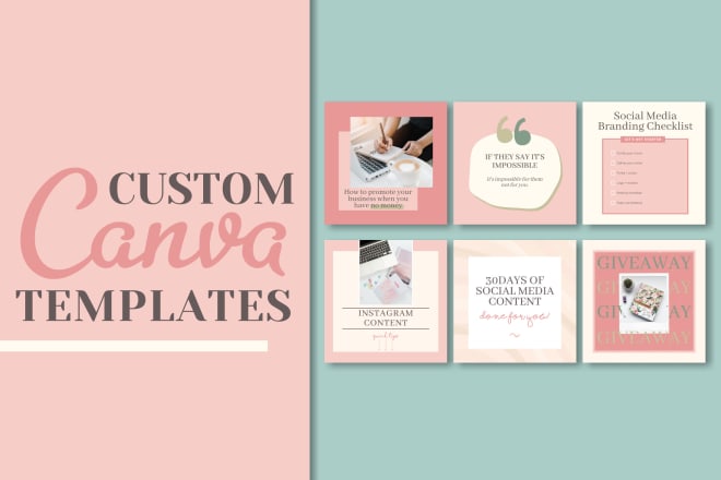 I will design custom editable templates in canva