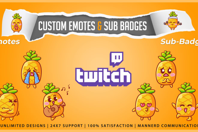 I will design cute twitch emotes, twitch emoji, chibi twitch emotes