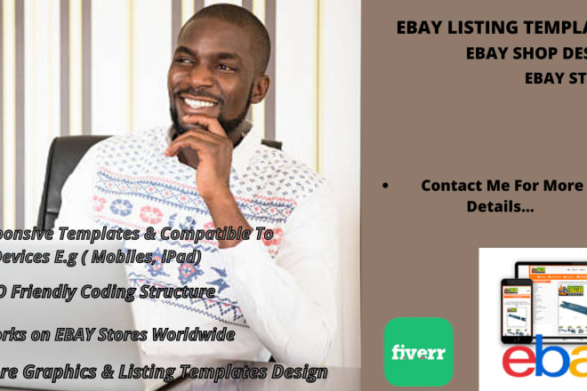 I will design ebay store, listing template, ebay shop design