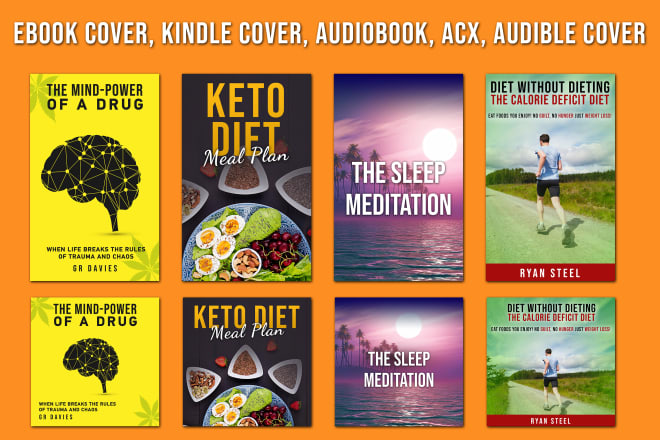 I will design ebook cover, amazon kindle book cover,kdp cover, audiobook, acx, audible