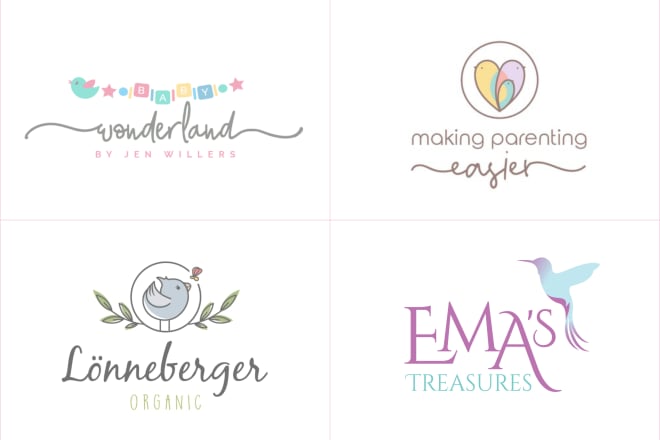 I will design elegant baby logo in 12hr