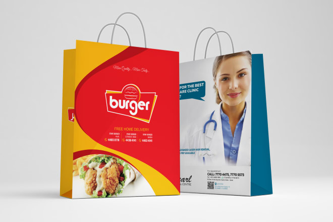 I will design english and arabic shopping bag