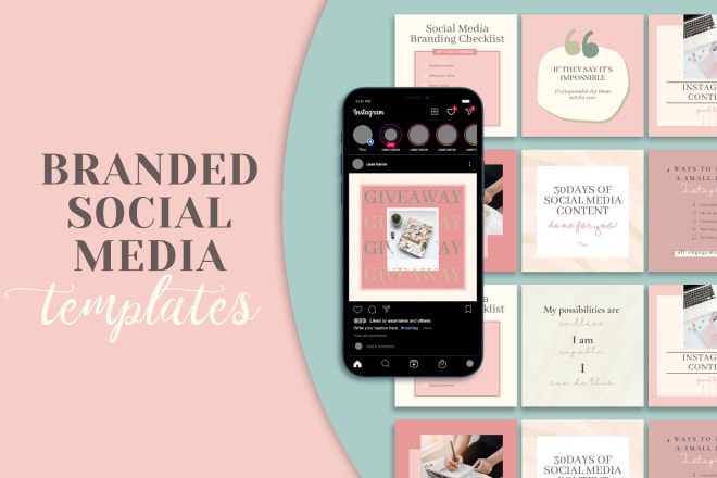 I will design eyecatching custom canva instagram templates