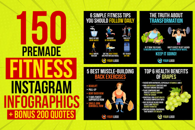 I will design fitness tips infographics for instagram