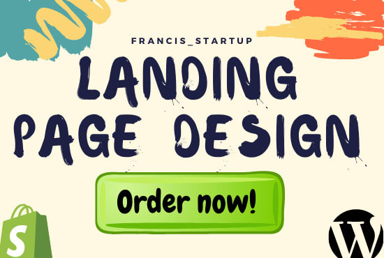 I will design high converting shopify, wix, zoho, wordpress, business landing page