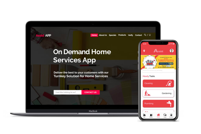 I will design home services app