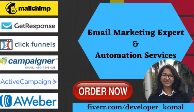 I will design mailchimp, getresponse emails, landing page, sales funnel