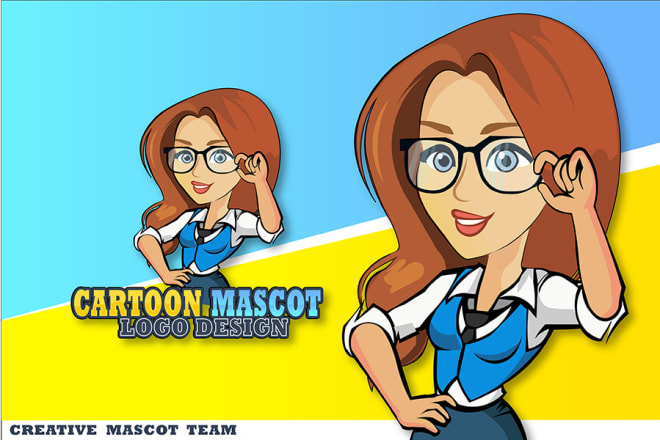 I will design modern mascot cartoon character logo