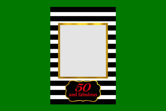 I will design photo booth props frame