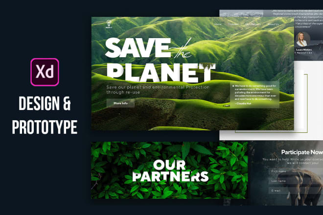 I will design quality website design or landing page in adobe xd