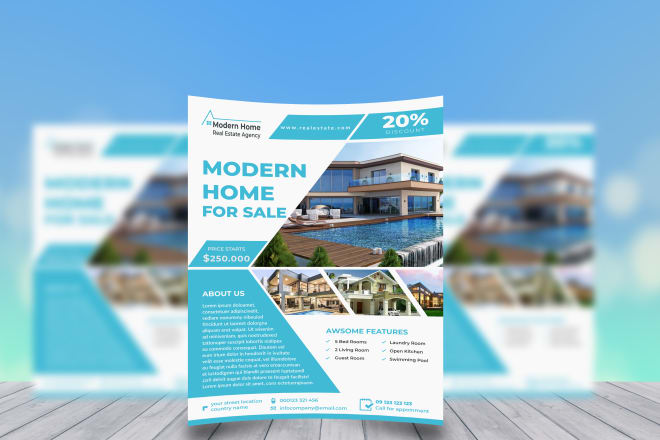 I will design real estate business flyer, brochure, postcard