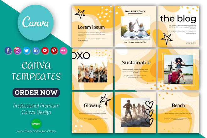 I will design social media kit, posts, instagram templates by canva