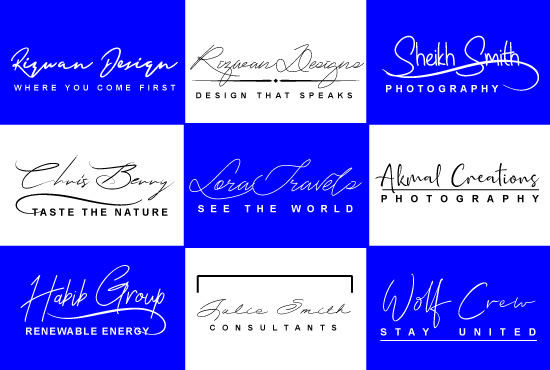 I will design stylish handwritten signature, calligraphy or signature logo