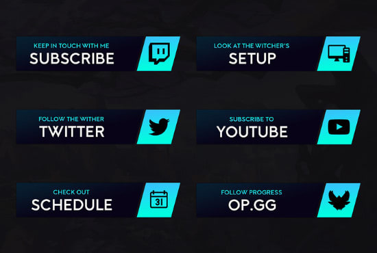 I will design unique and premium panels for twitch profile