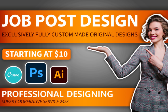 I will design your job ads posts flyers and digital banners