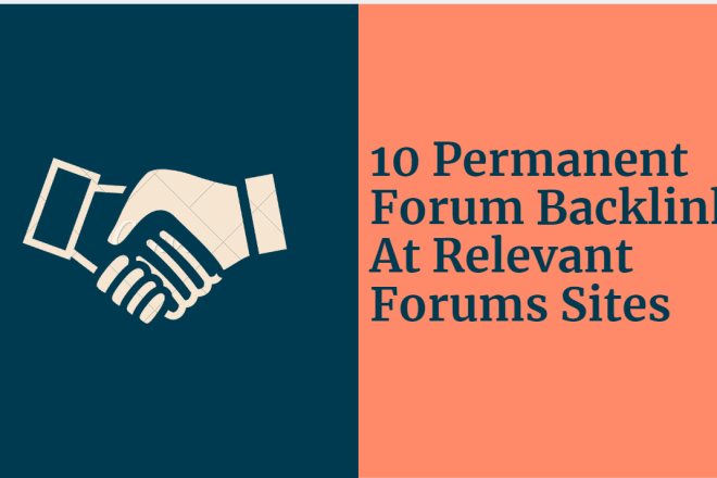 I will do 10 niche relevant forum posts backlinks