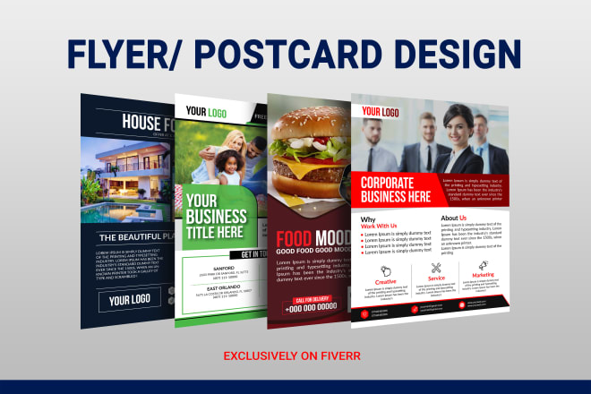 I will do a business flyer and postcard design for your company