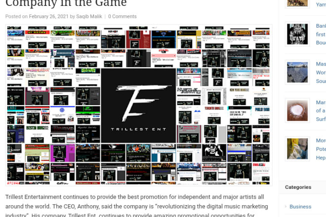 I will do a press release or interview on google news site