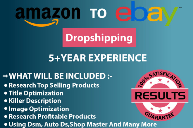 I will do amazon to ebay dropshipping listings