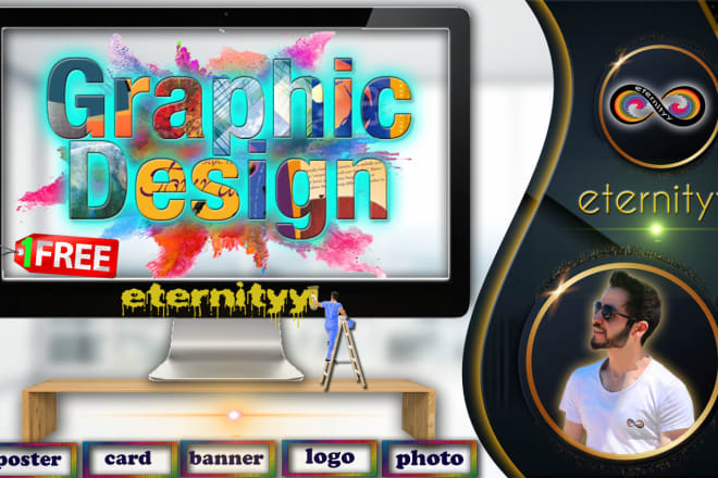 I will do any graphic, image and logo design, photoshop editing