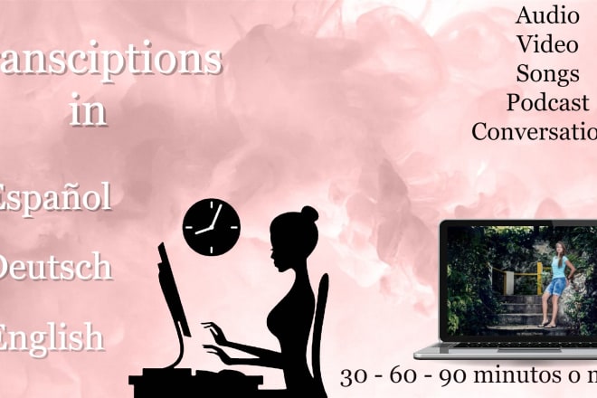 I will do audio or video transcription in spanish, english or german