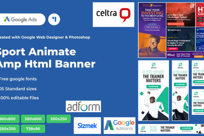 I will do banner ads html5, gif, rich media, dco, playable ads, mobile ads, video ads