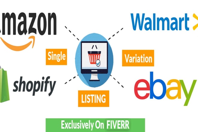 I will do bulk product listing on ebay amazon walmart shopify etsy