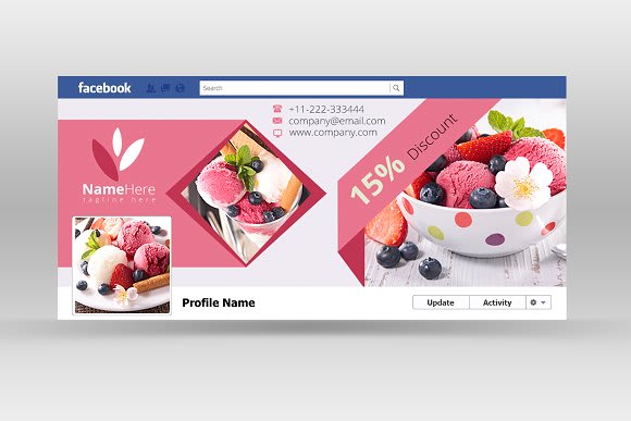 I will do creative professional facebook cover photo design instant