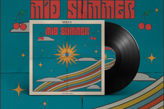 I will do design vintage album cover