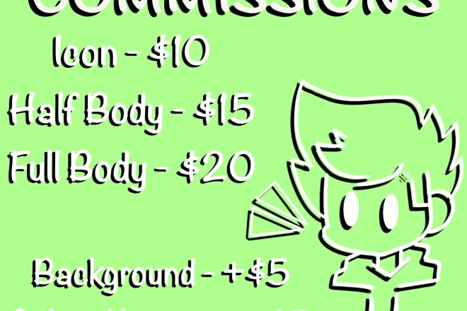 I will do digital art commissions