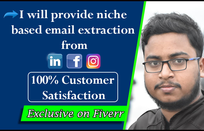 I will do email scrapping from linkedin facebook instagram