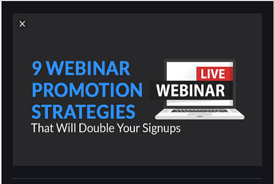 I will do event promotion webinar promotion to 50 millions audience